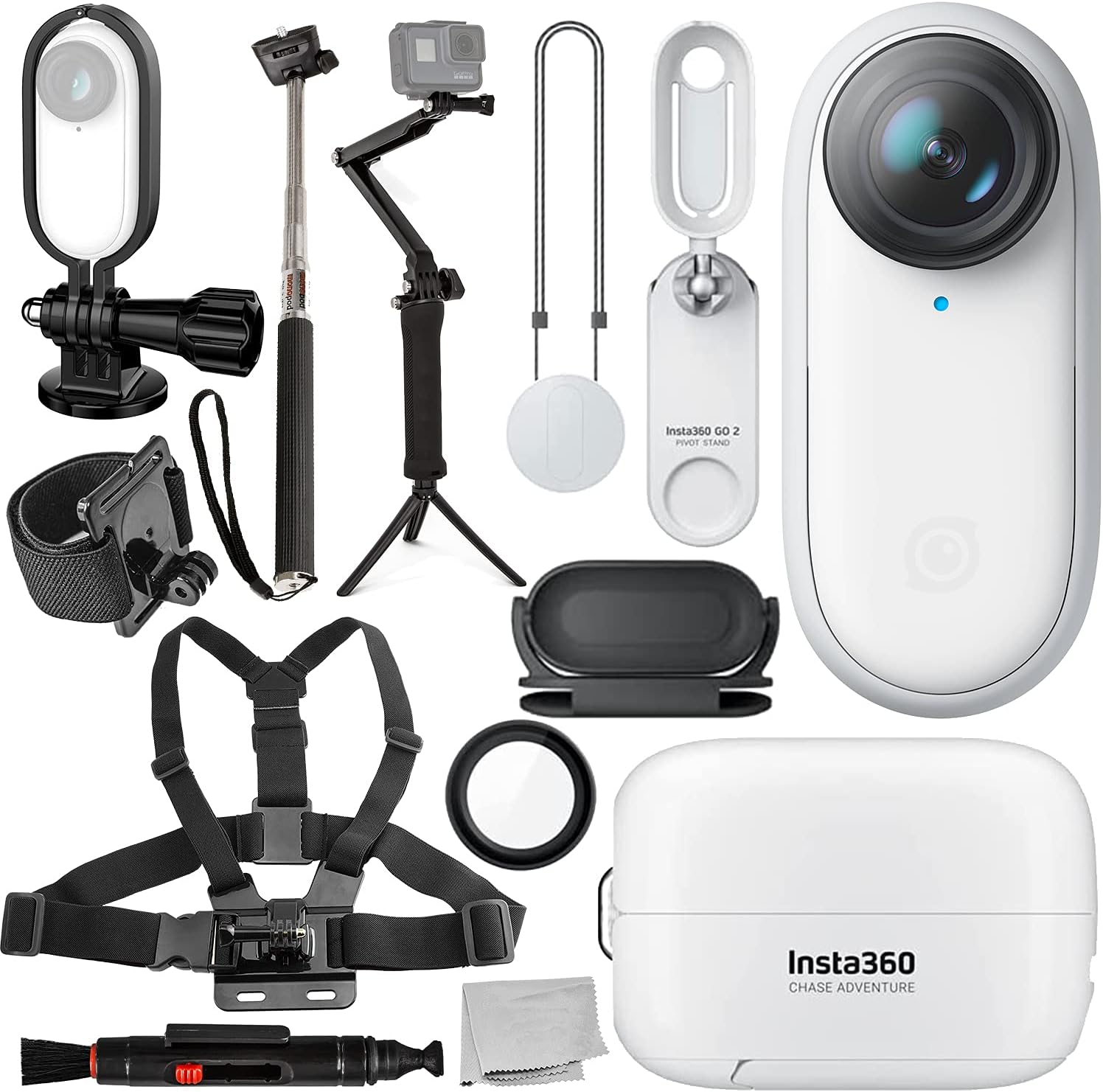 Insta360 GO 2 64GB セット全部ついてます Amazon | Insta360 GO 2 小型アクションカメラ 64GB 重さ27